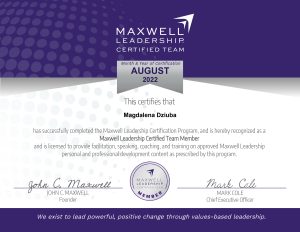 Maxwell Leadership_Certificate_Magdalena_Dziuba